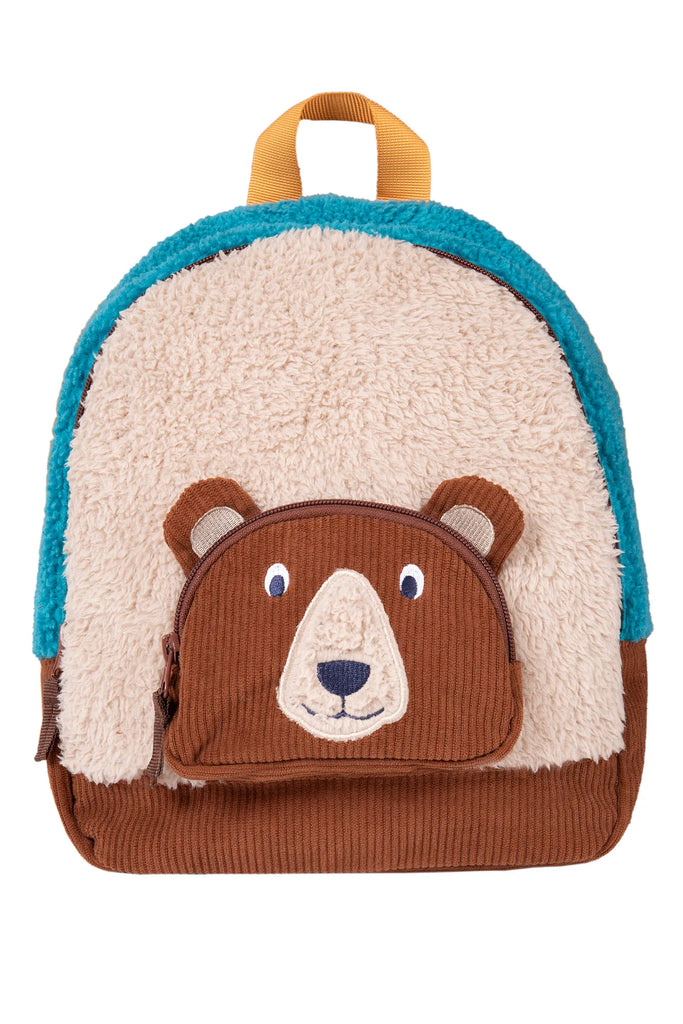Frugi- Fleece Character Backpack Beary Wild- Baby at the bank