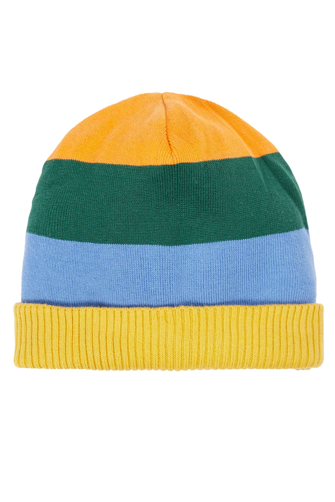 Frugi- Voyager Reversible Hat Penguin/Stripe- Baby at the bank