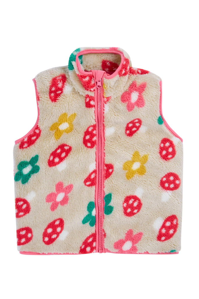 Frugi- Rambler 3 in 1 Coat Dragon/Mushroom Field- Baby at the bank