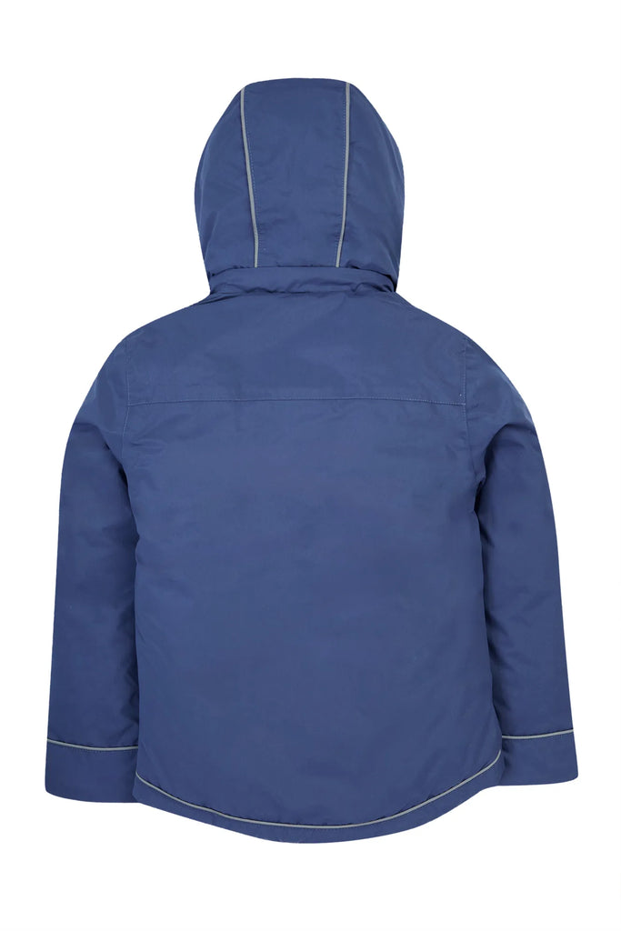 Frugi- Rambler 3 in 1 Coat Navy Blue/Autumn Stripe- Baby at the bank