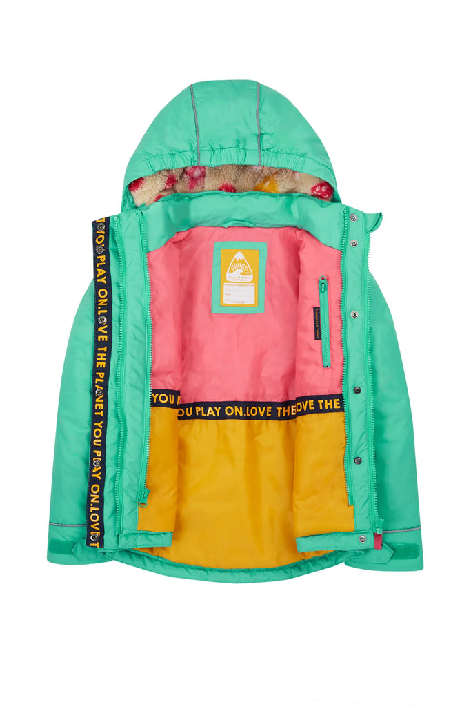 Frugi- Rambler 3 in 1 Coat Dragon/Mushroom Field- Baby at the bank