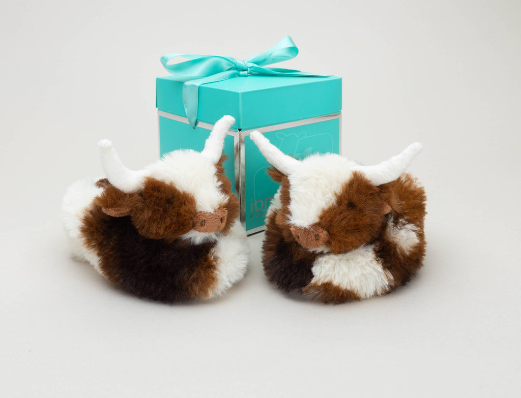 Jomanda -Texas Longhorn Highland Cow Plush Baby Slippers House Shoes