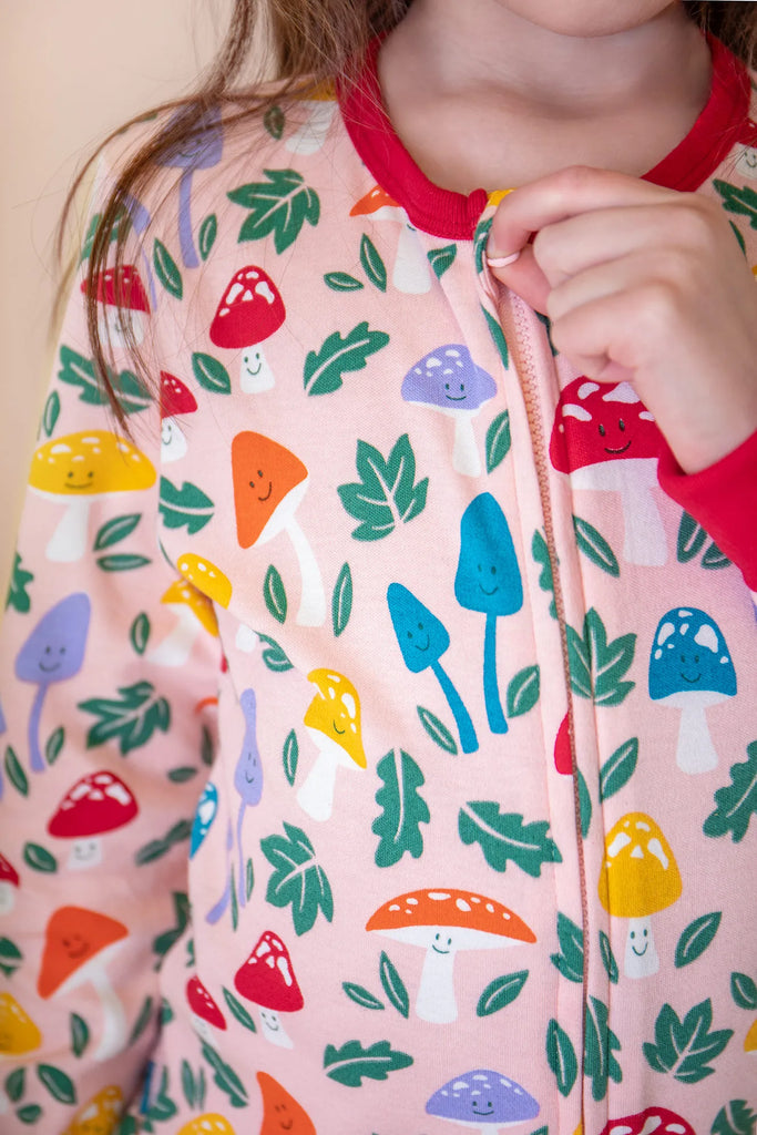 Frugi- Zelah Zip Up All In One Pelican Fun-Guys- Baby at the bank