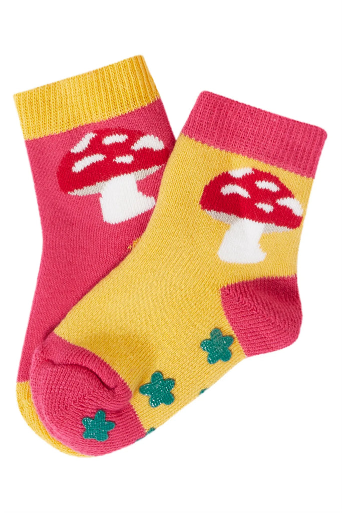 Frugi- Grippy Socks 2 Pack Wild Woods Multipack- Baby at the bank