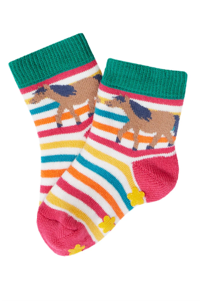 Frugi- Grippy Socks 2 Pack Wild Woods Multipack- Baby at the bank