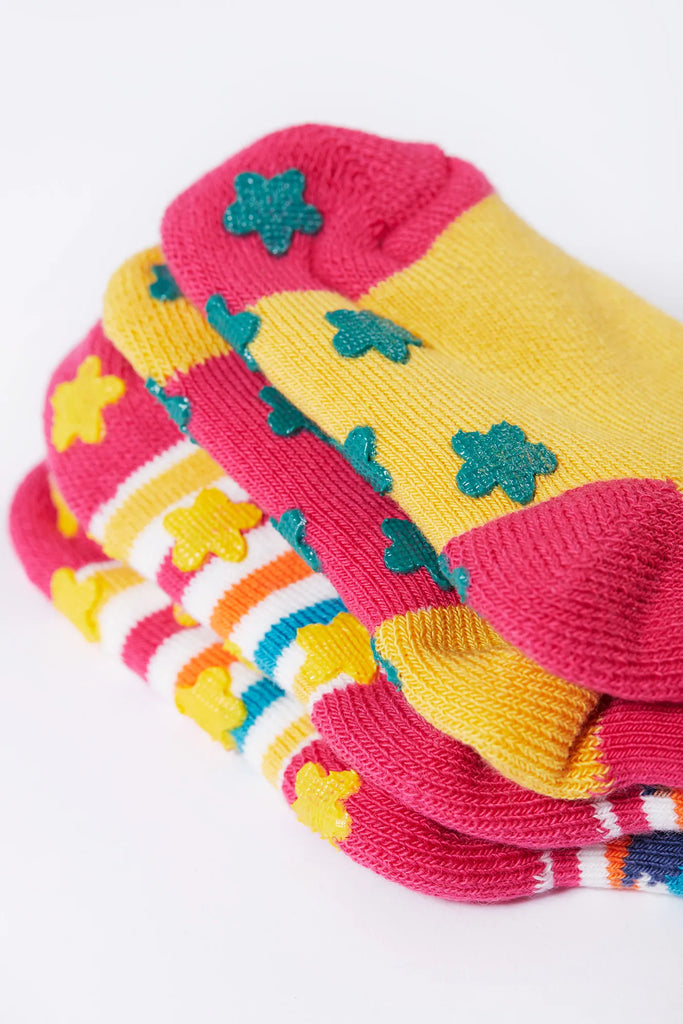 Frugi- Grippy Socks 2 Pack Wild Woods Multipack- Baby at the bank