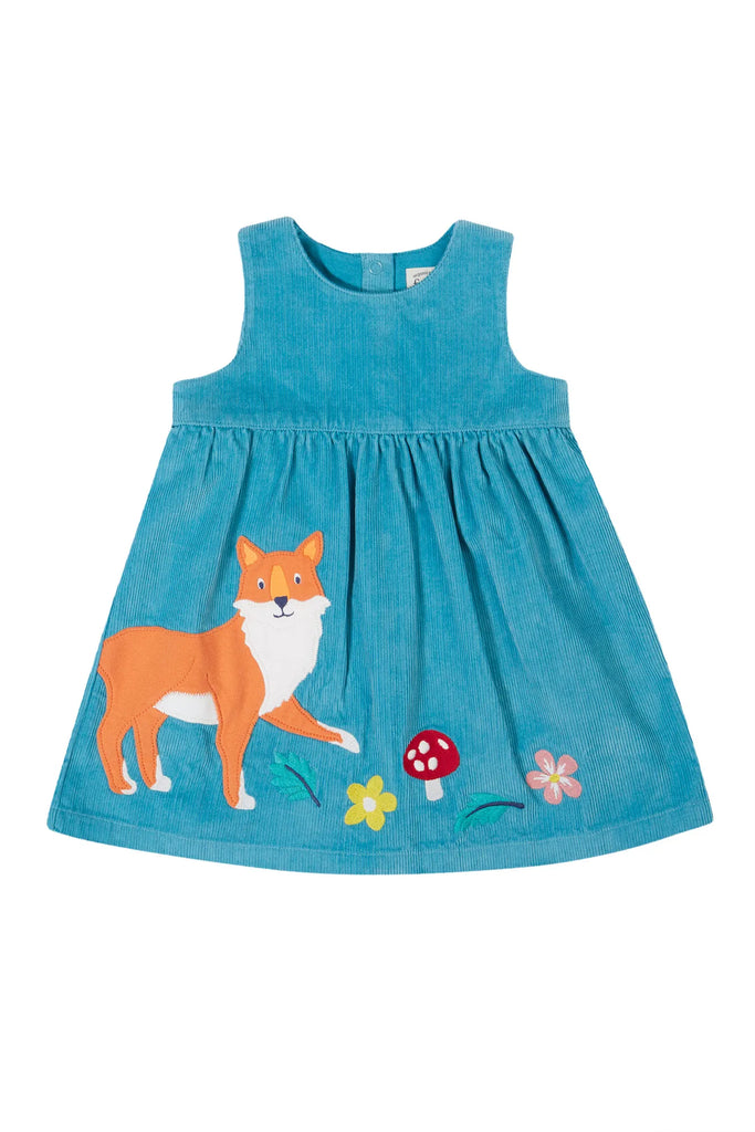 Frugi- Lily Cord Dress Boat Blue- Baby at the bank