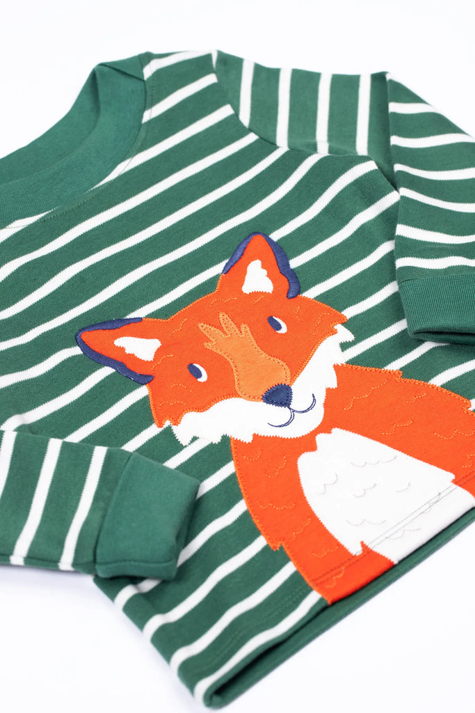 Frugi- Easy On Top Holly Green Breton/Fox-Baby at the bank