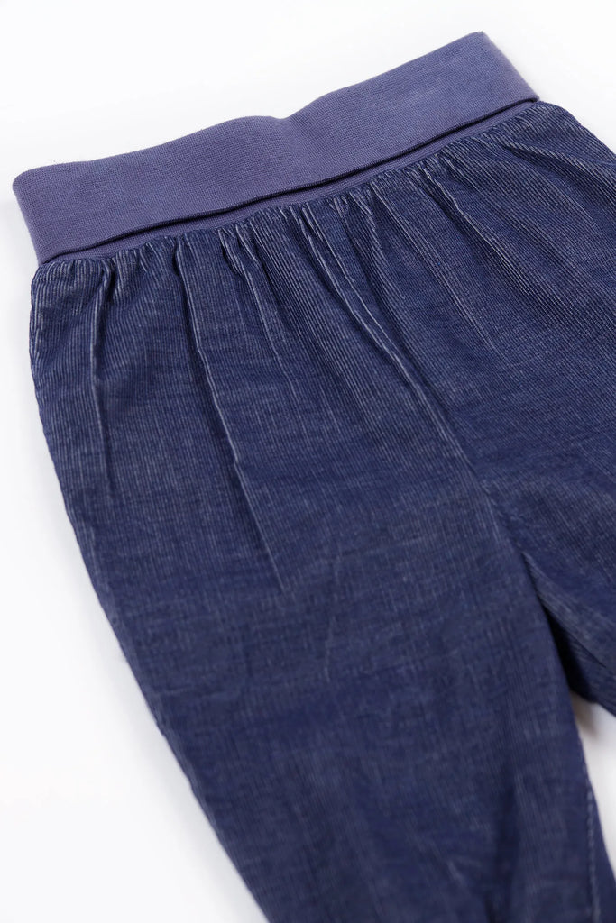 Frugi- Cord Pull Ups Ink Blue- Baby at the bank