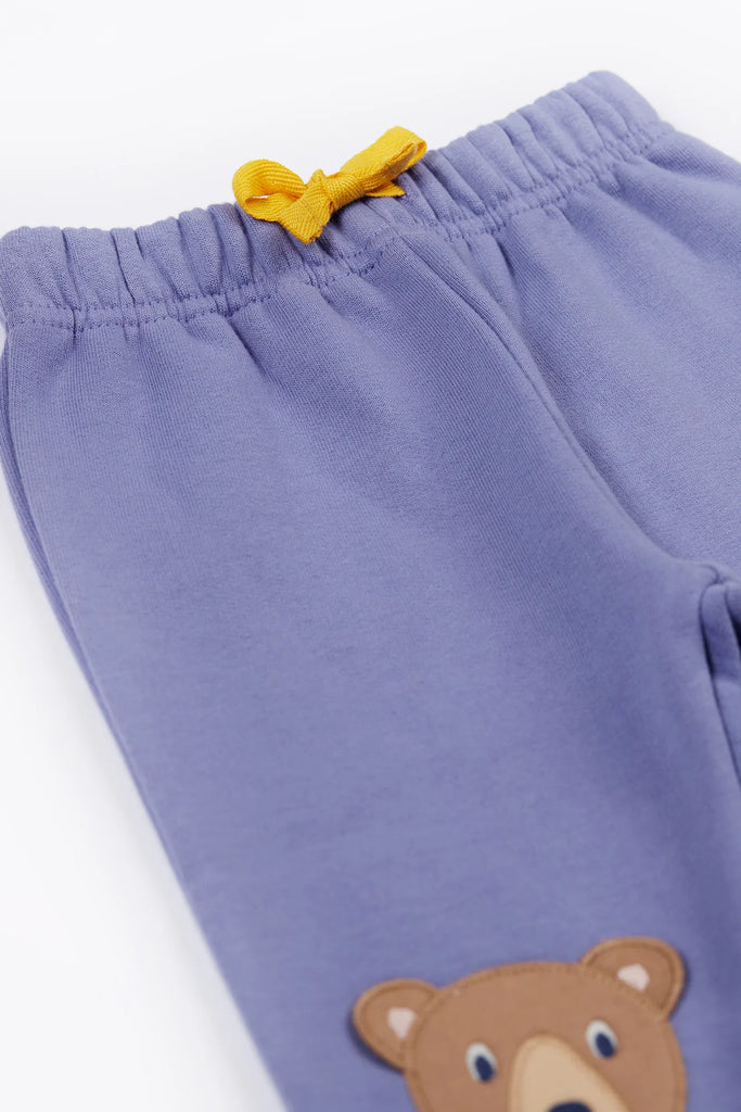 Frugi- Character Crawlers Grape/Bear- Baby at the bank