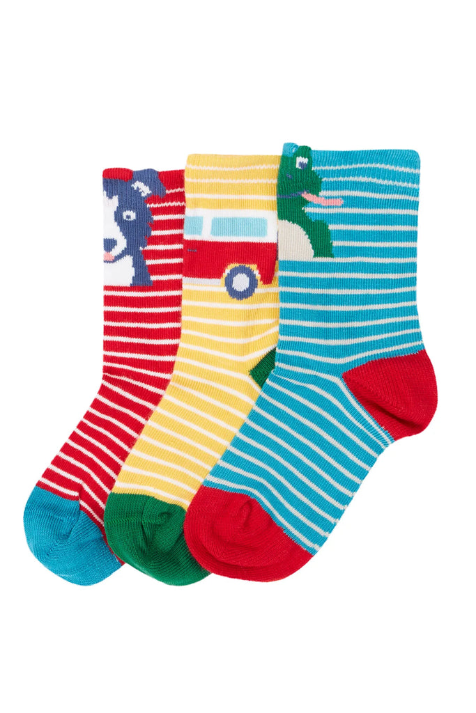 Frugi- Little Socks 3PK Farm Multipack- Baby at the bank