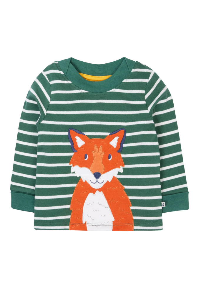 Frugi- Easy On Top Holly Green Breton/Fox-Baby at the bank