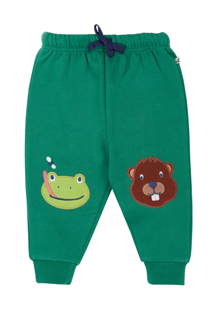 Frugi- Character Crawlers Holly Green/Beaver Frog- Baby at the bank