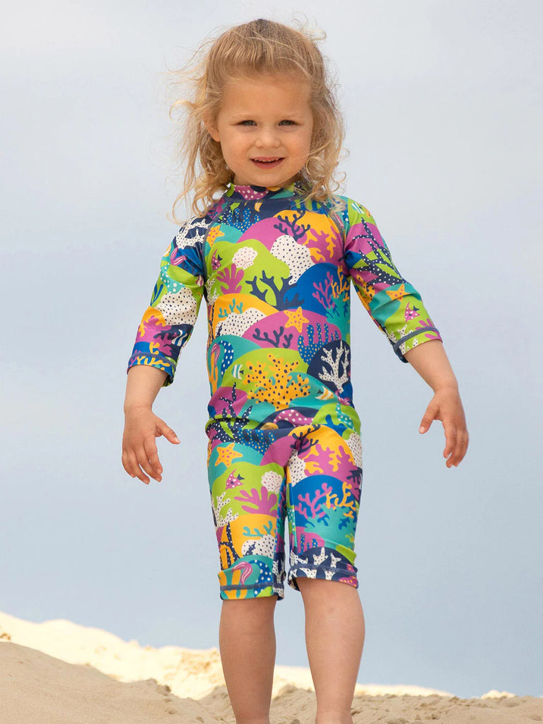 Kite-Coral Reef Sunsuit- Baby at the bank