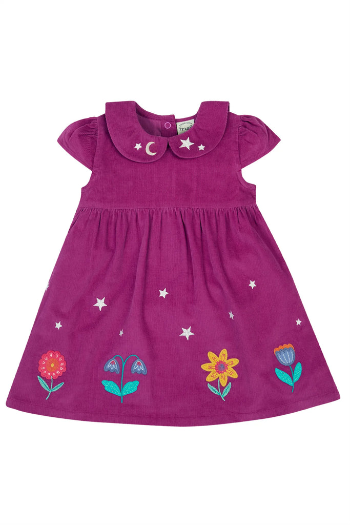 Frugi- Vali Cord Dress Damson/Flowers