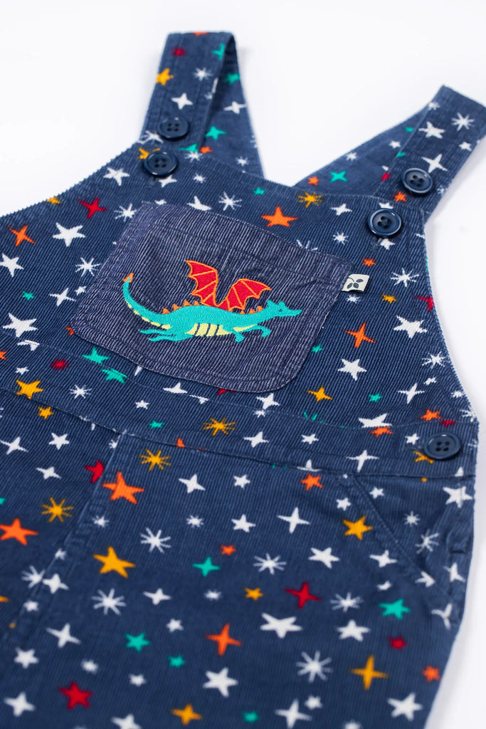 FRugi- Durgan Printed Dungaree Rainbow Galaxy- baby at the bank