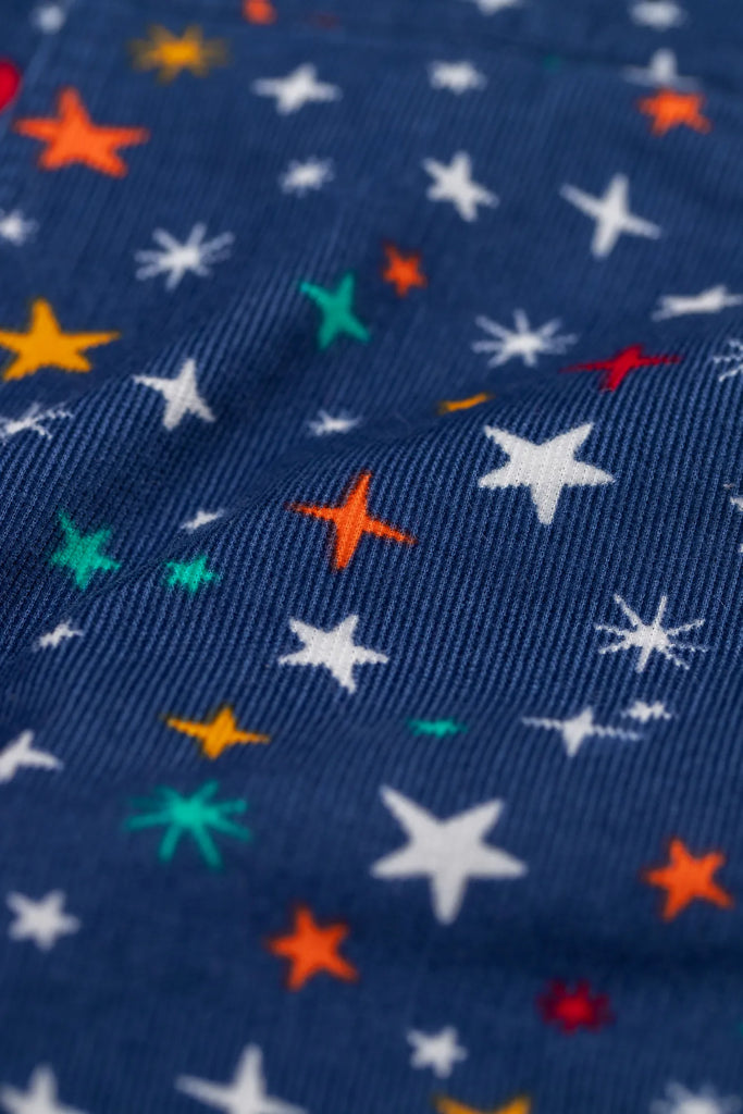 FRugi- Durgan Printed Dungaree Rainbow Galaxy- baby at the bank
