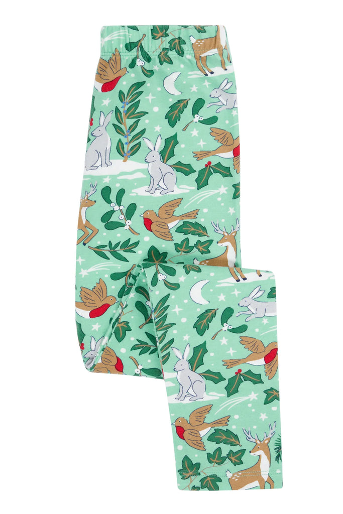Frugi- Libby Leggings Festive Forest- baby at the bank