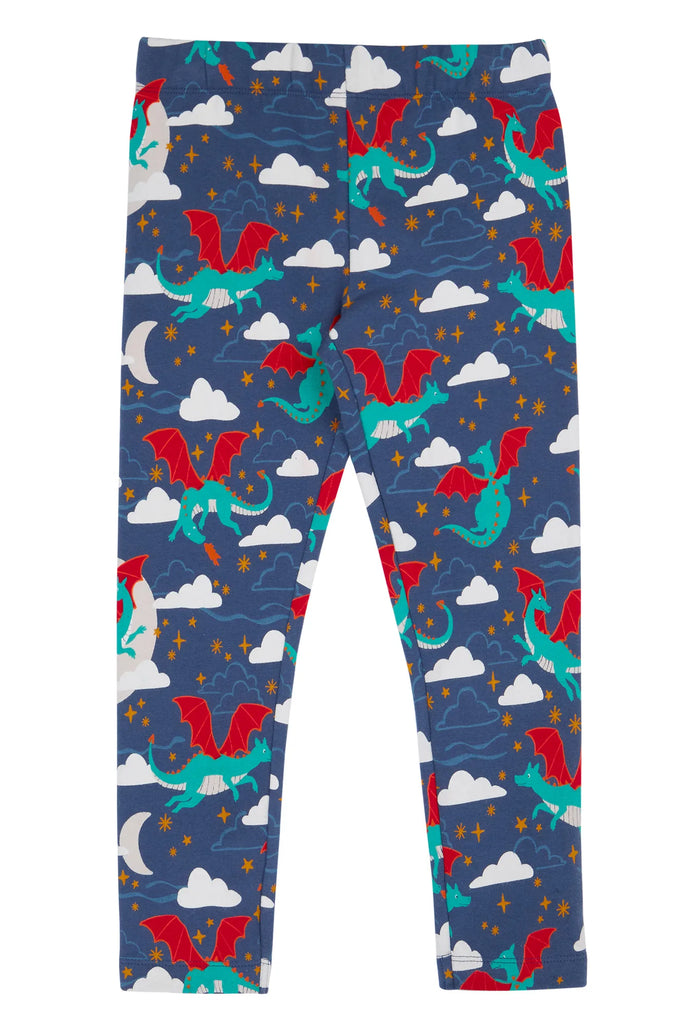 Frugi- Cosy Leggings Navy Dragon Skies- Baby at the bank