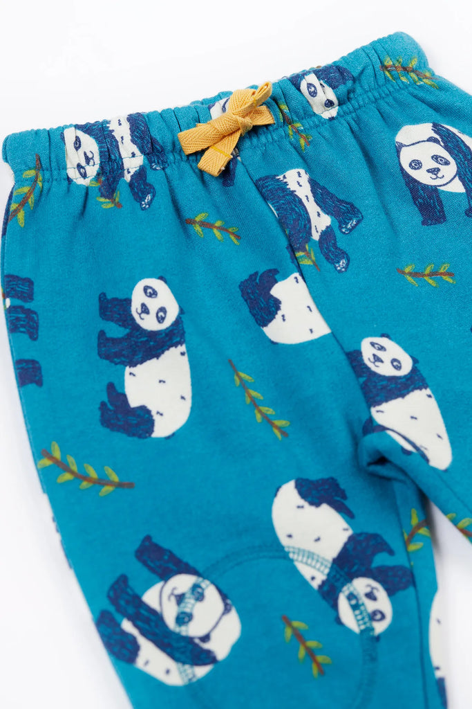 Frugi- Snuggle Crawlers Panda Pals- baby at the bank