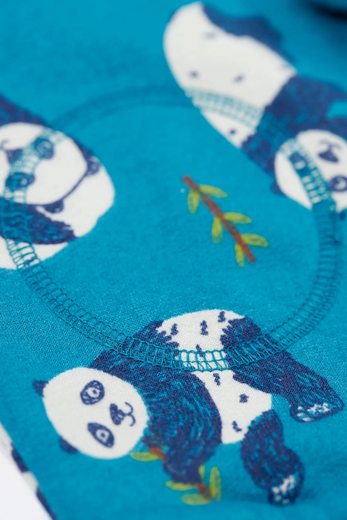 Frugi- Snuggle Crawlers Panda Pals- baby at the bank