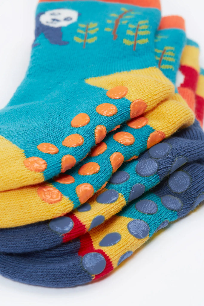 Frugi- Grippy Socks 2Pk Panda Pals- Baby at the bank