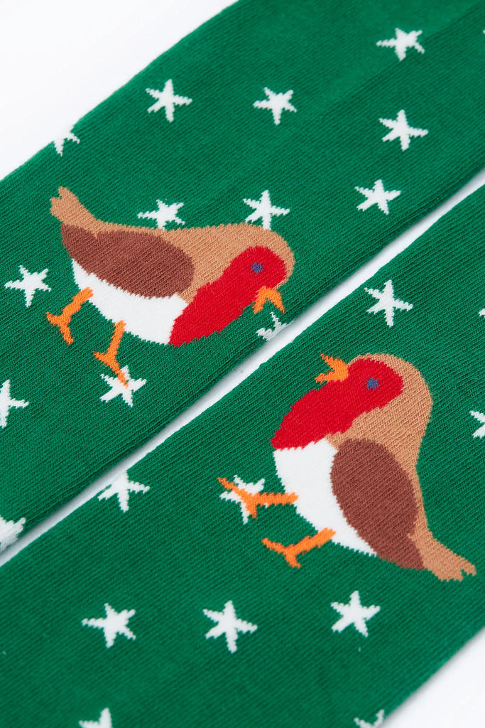 Frugi- Norah Tights 2PK Green Robin/Berry Red- Baby at the bank