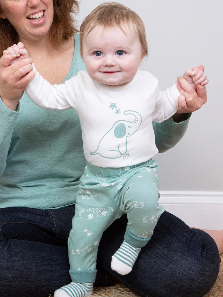 Kite- Ele and Me Leggings- Baby at the Bank