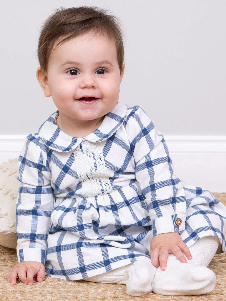 Kite- Check Dress and Pants- Baby at the bank