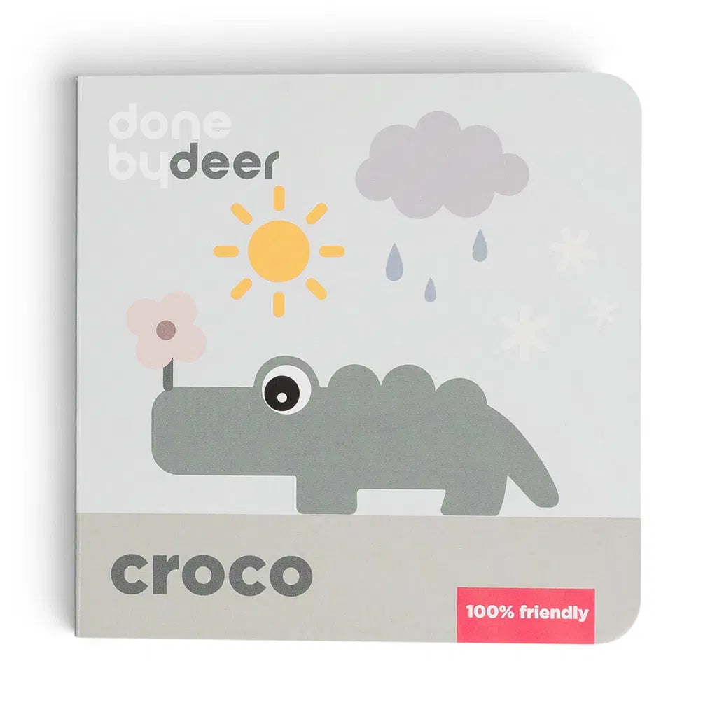 Done By Deer- Board Book Seasons Croco- Baby at the bank