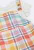 Frugi- Freddie Dungaree Outfit Springtime Check- baby at the bank