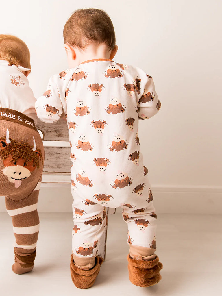 Blade and Rose- Neutral Hamish Zip Up Romper- Baby at the bank