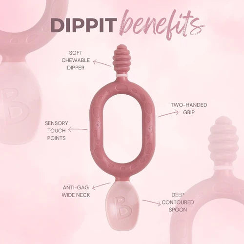 Bibado- Multi-stage baby spoon and dipper - Dippit™ (two-pack) Mist- Baby at the bank