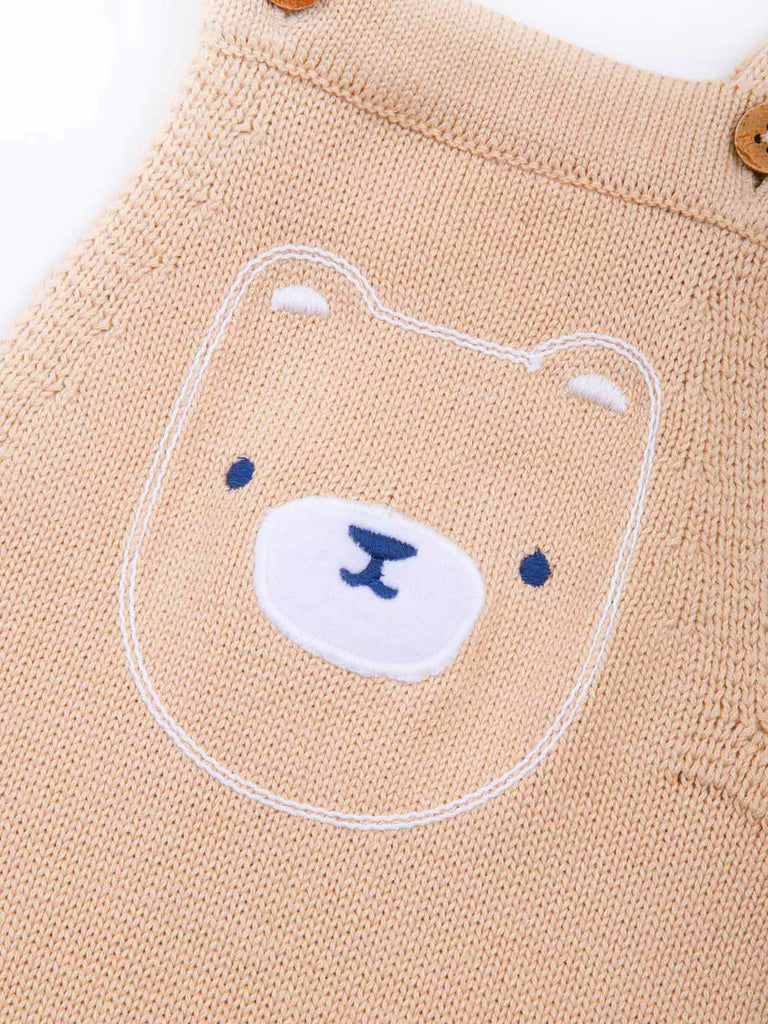 Kite- Baby Bear Knit Dungarees- Baby at the bank