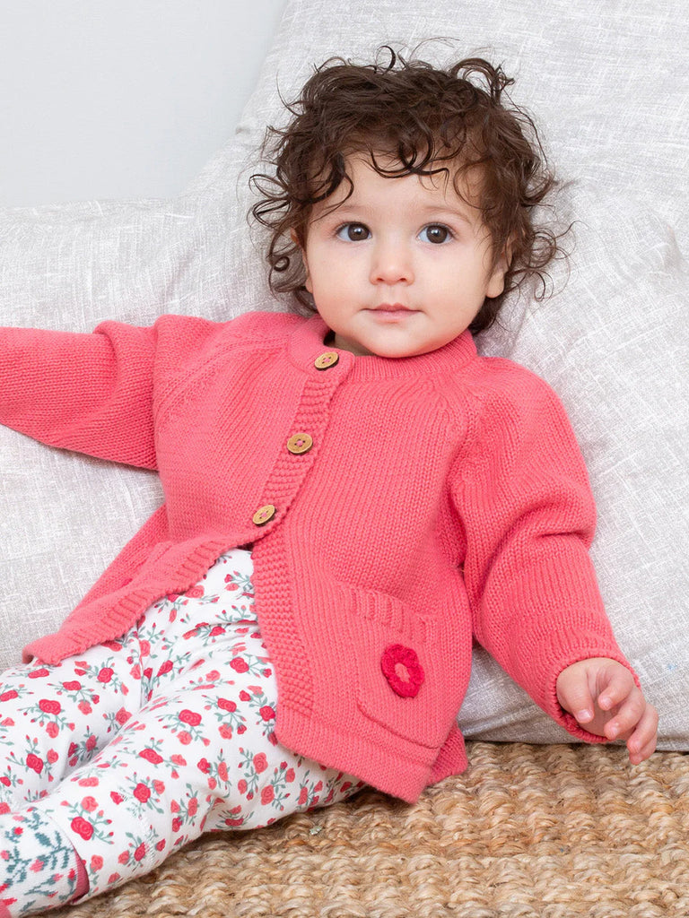 Kite- Flower Posey Cardi- Baby at the bank
