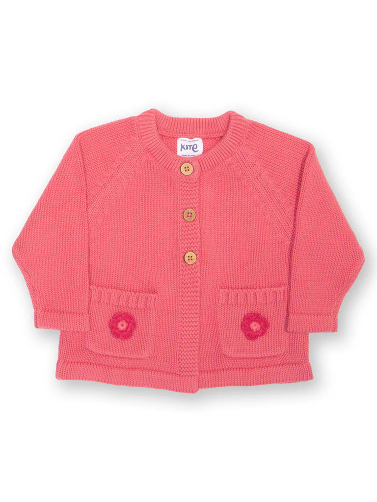 Kite- Flower Posey Cardi- Baby at the bank