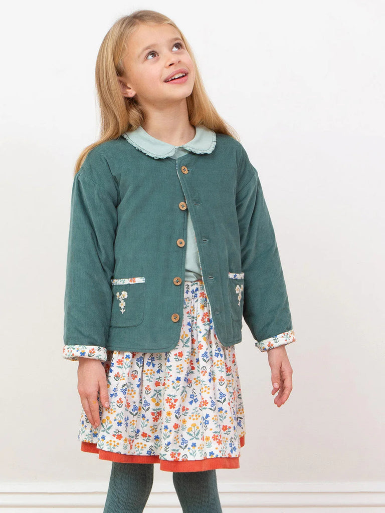 Kite- Fairy Flowers Quilted Jacket- Baby at the bank