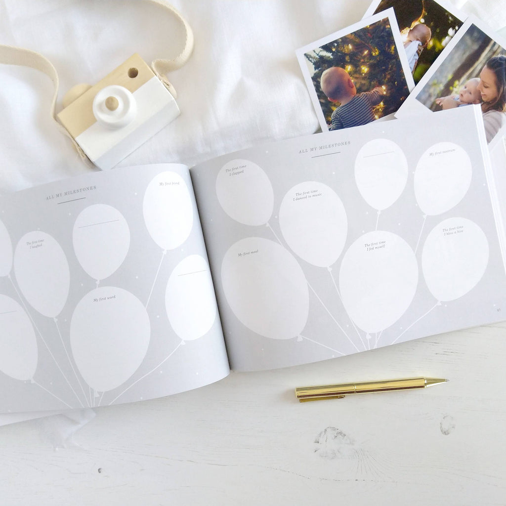 Blush & Gold -My Baby Journal (Ivory) newborn keepsake memory book gift