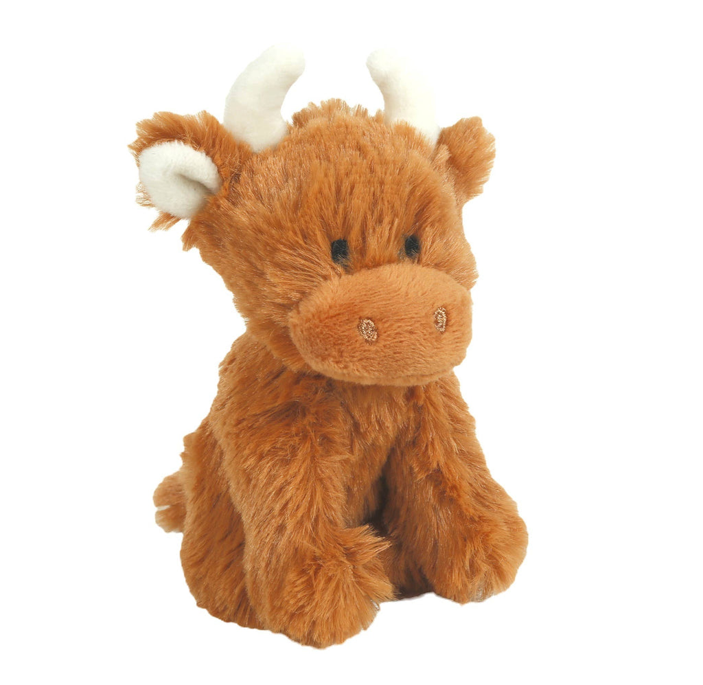 Jomanda -Brown Highland Cow Plush Baby Soft Mini Toy - 11cm