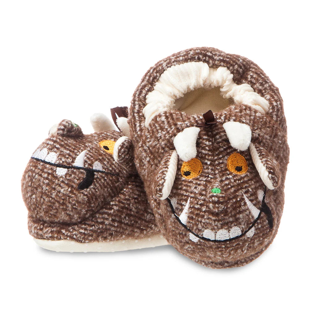 Gruffalo Baby Booties- baby at the bank