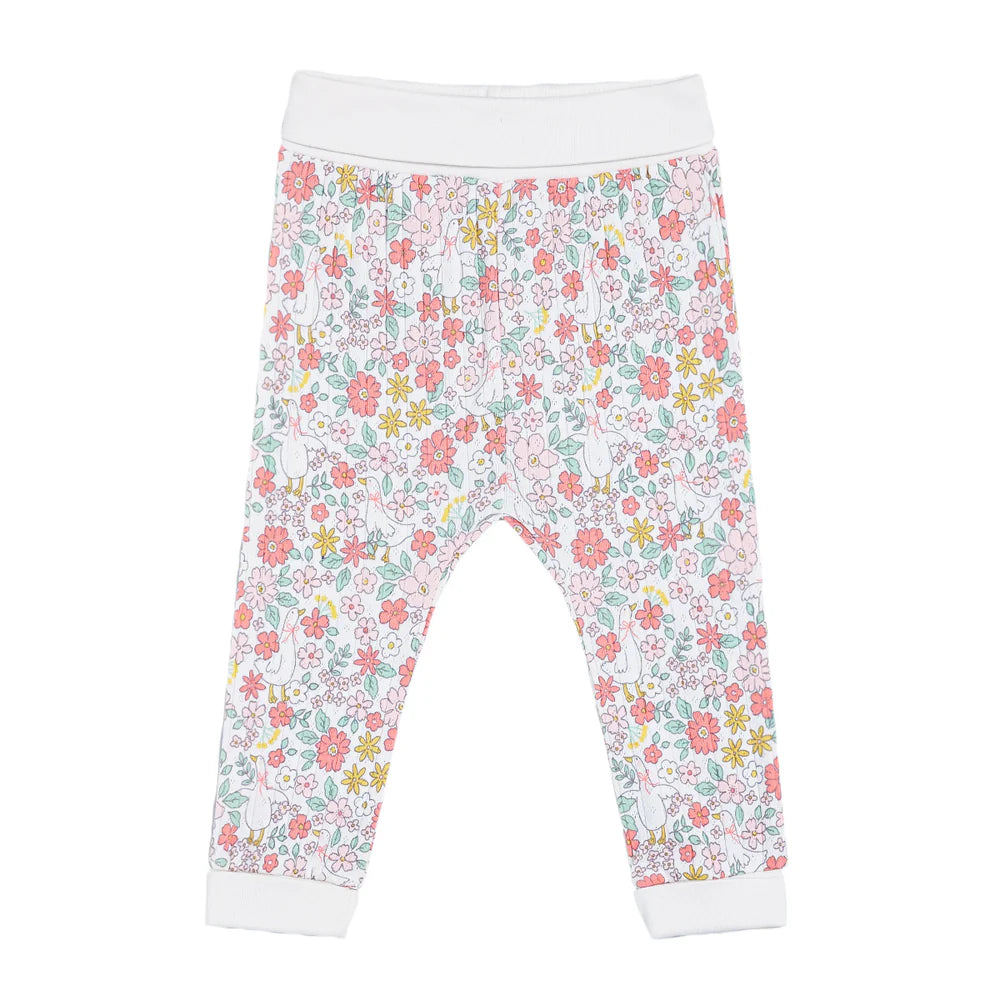 Minicuddles- Baby Girls 3pk Floral Printed & Solid Leggings Multicolour- Baby at the bank