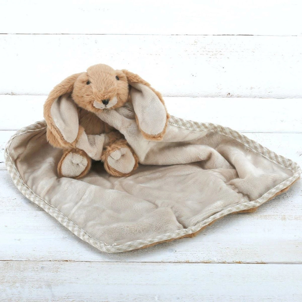 Jomanda- Bunny Baby Plush Brown Soft Toy Soother Comforter 29cm- Baby at the bank