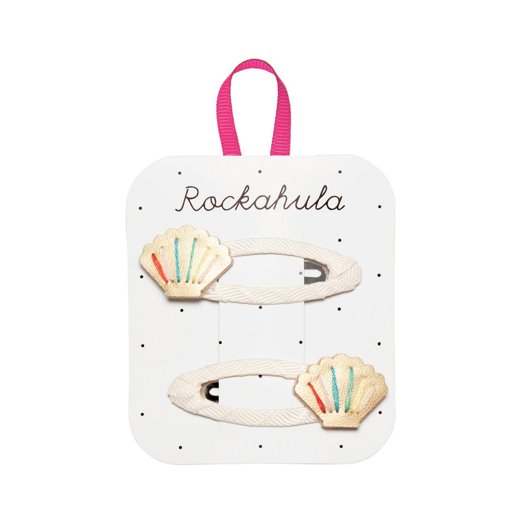 Rockahula- Rainbow Shell Clips- Baby at the bank