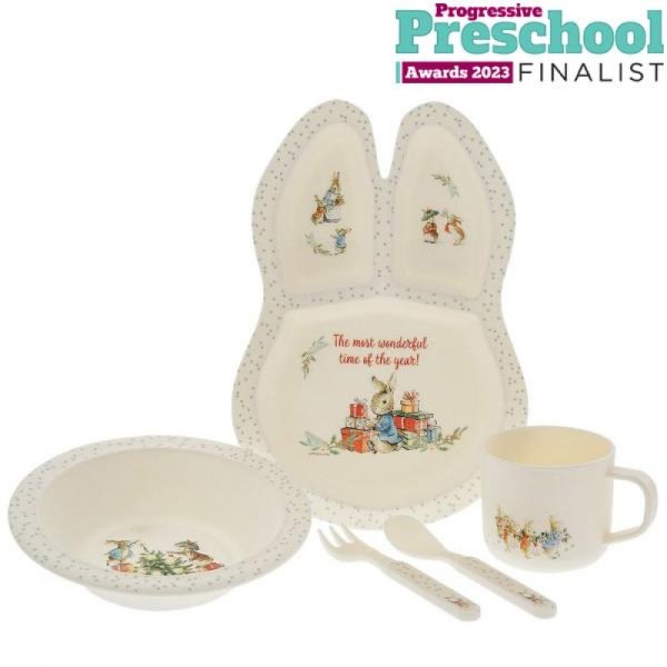 Peter Rabbit- Peter Christmas Dinner Set- Baby at the bank