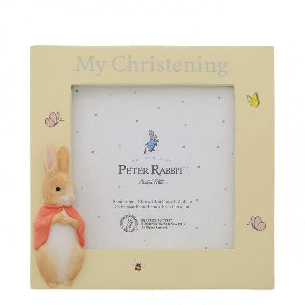 Peter Rabbit- Flopsy My Christening Frame- Baby at the bank