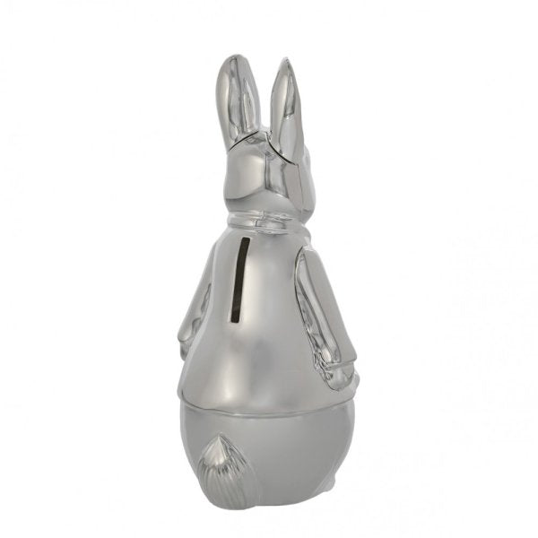 Peter Rabbit- Silver Plated Money Box- Baby at the bank