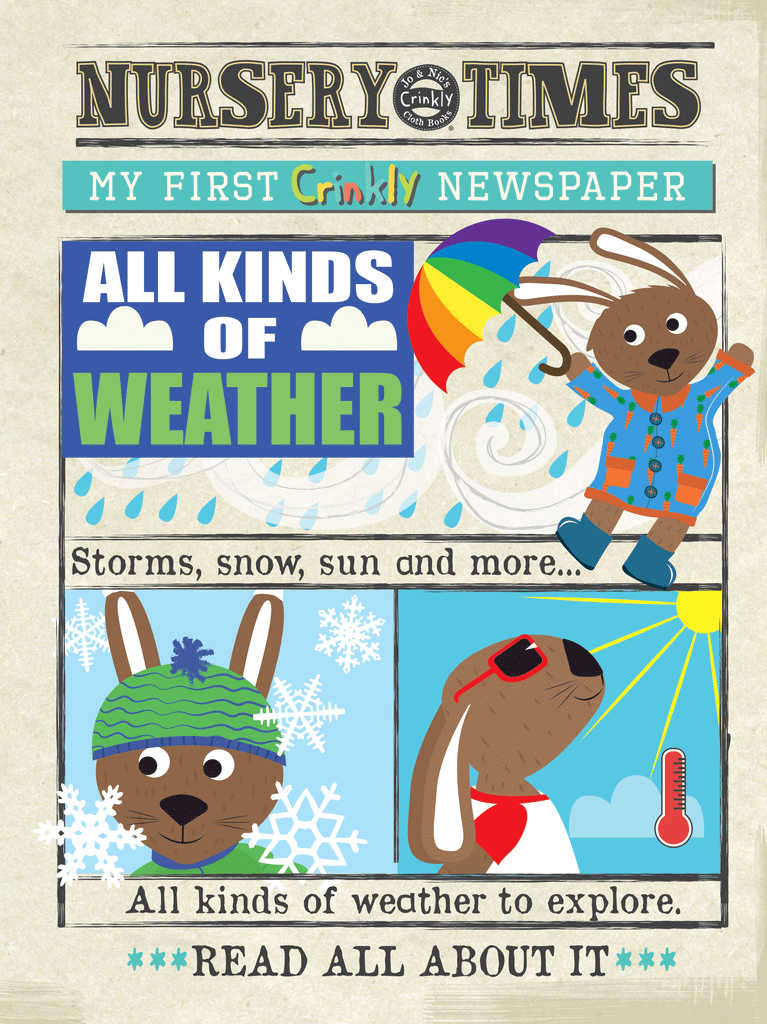 Jo & Nic's Crinkly Books- All Kinds Of Weather- Baby at the bank