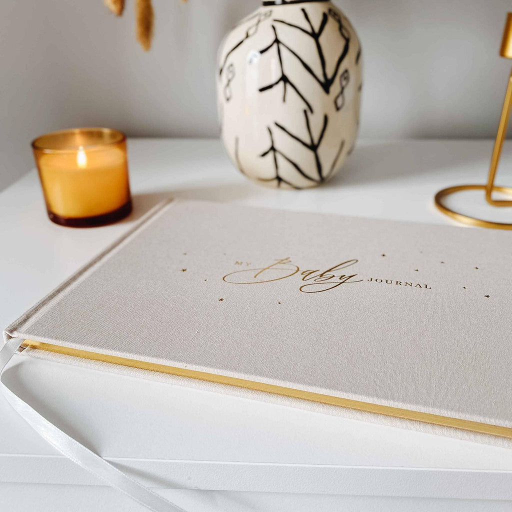 Blush & Gold -My Baby Journal (Ivory) newborn keepsake memory book gift