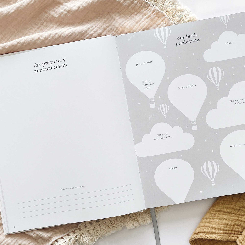 Blush & Gold -My Pregnancy Journal - Safari with Gilded Edges