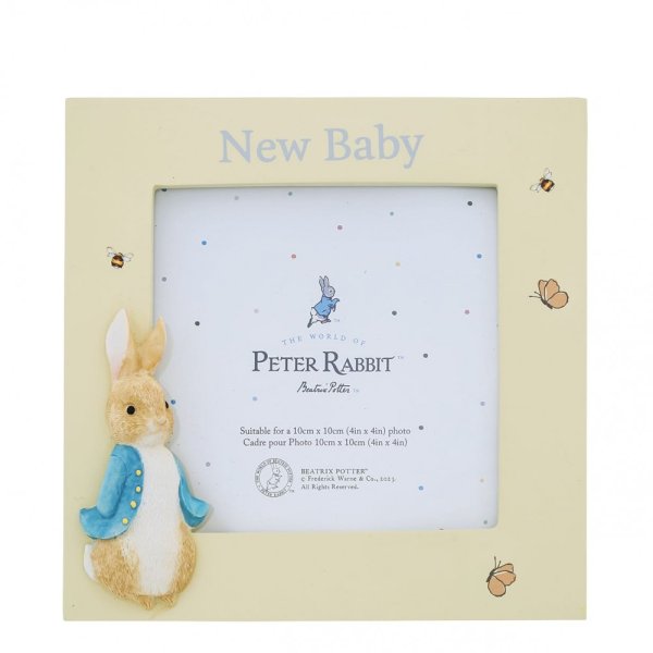 Peter Rabbit- Peter New Baby Frame- Baby at the bank